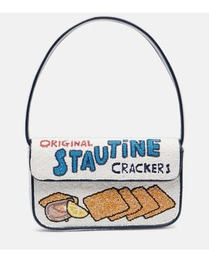 STAUD Sac Tommy A Perles - Bleu