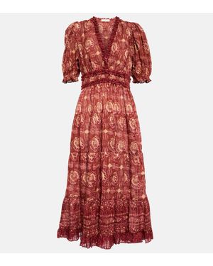 Ulla Johnson Abito Midi Elli - Rosso