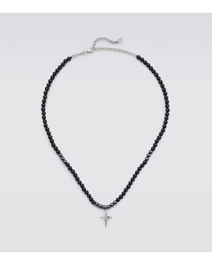 Sydney Evan Halskette Star Aus Onyx Mit 14Kt Weissgold Und Diamanten - Mettallic