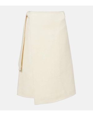 Proenza Schouler Bodhi High-Rise Wool-Blend Boucle Wrap Skirt - White