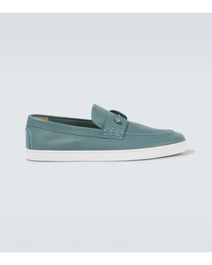 Christian Louboutin Mocasines Chambeliboat De Piel - Azul