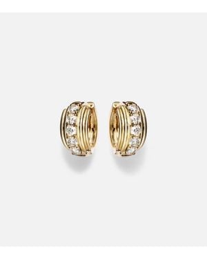 STONE AND STRAND Ohrringe Dainty Boulevard Aus 14Kt Gelbgold Mit Diamanten - Weiß