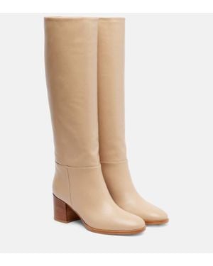 Gianvito Rossi Botas Altas Santiago 60 De Piel - Neutro