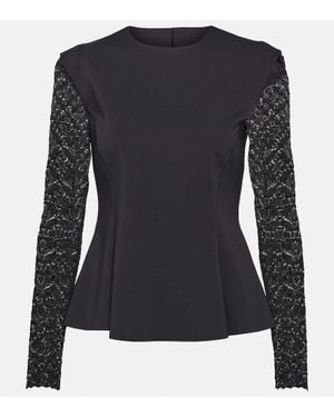 Wolford X Simkhai Intricate Sheer Jersey Top - Black