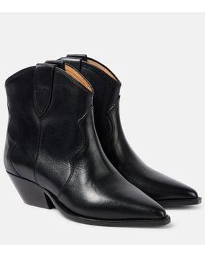 Isabel Marant Dewina Leather Bootie - Black
