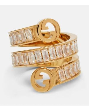 Gucci Bague Blondie A Cristaux - Métallisé