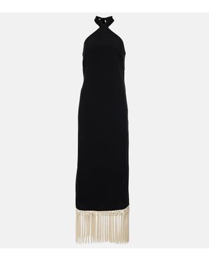 ‎Taller Marmo Nina Fringed Long Dress - Black