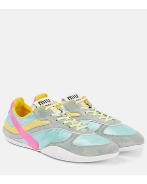 Miu Miu Sneakers Gymnasium Con Suede - Verde