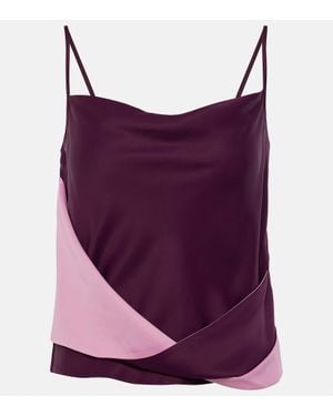 JW Anderson Top Aus Satin - Lila