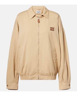 Miu Miu Blouson Aus Denim - Natur