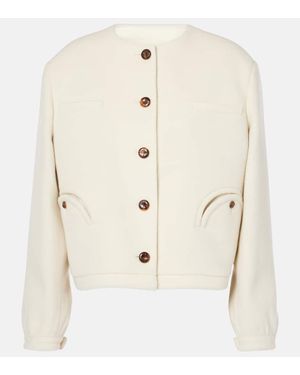 Blazé Milano Gliss Wool And Cashmere-Blend Jacket - Natural