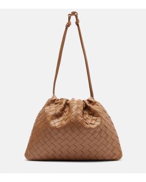 Bottega Veneta Clutch Dustbag Medium Aus Leder - Braun