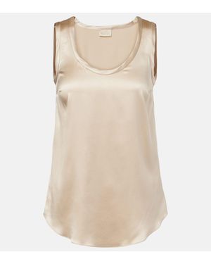 Brunello Cucinelli Top Aus Einem Seidengemisch - Natur