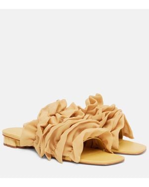 FARM Rio Ruffled Sandals - Metallic