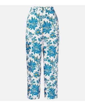 Etro Bedruckte Hose Mit Weitem Bein - Blau