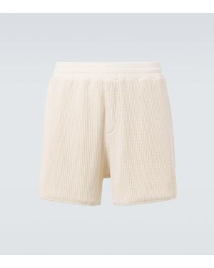 Wales Bonner Song Cotton Jersey Mesh Shorts - Natural