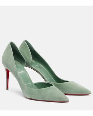 Christian Louboutin Iriza 85 Suede Pumps - Green