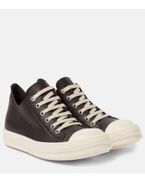 Rick Owens Leather Trainers - Brown