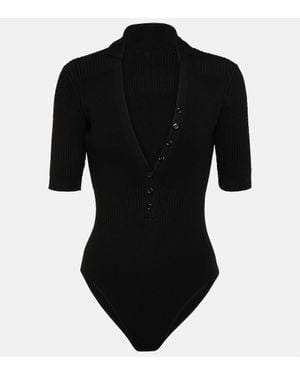 Jacquemus Yauco body aus rippstrick - Schwarz