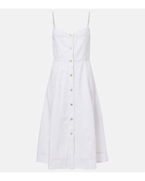 AG Jeans Midikleid Saint Rahael Aus Denim - Weiß