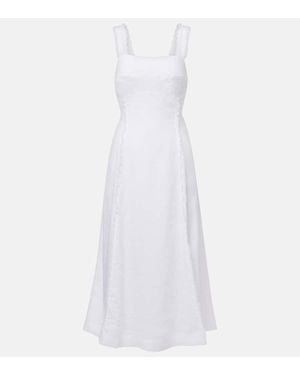 Heidi Klein Robe Midi Pampelonne En Lin - Blanc