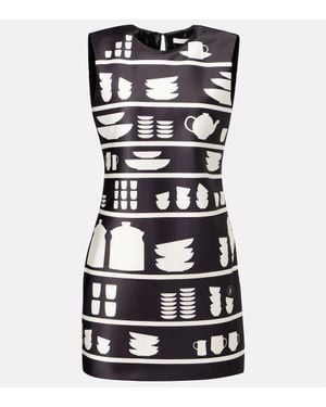 JW Anderson Bedrucktes Minikleid Mini Shift - Schwarz