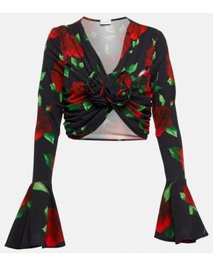 Magda Butrym Bedrucktes Cropped-Top - Mehrfarbig