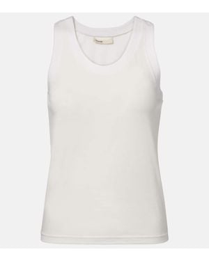 KHAITE Top Isha En Coton Melange - Blanc