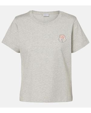 Moncler Camiseta De Jersey De Algodon - Blanco