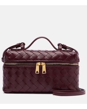 Bottega Veneta Bang Bang Intrecciato Leather Vanity Bag - Purple