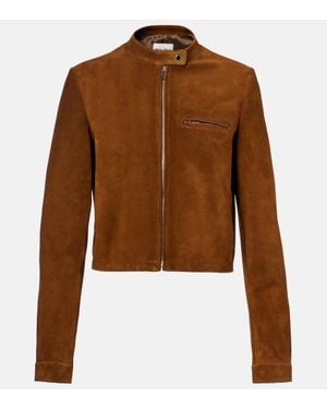 Miu Miu Suede Jacket - Brown