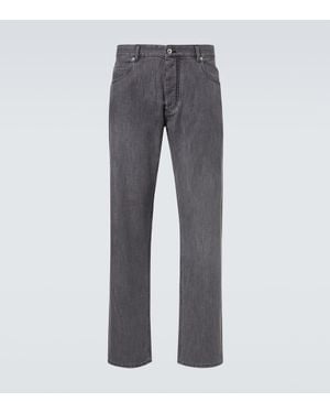 Bottega Veneta Mid-Rise Straight Jeans - Grau