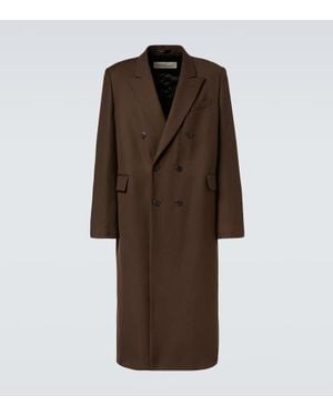 Dries Van Noten Manteau En Laine - Marron