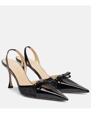 Mach & Mach Slingback-Pumps Triangle 85 Aus Leder - Schwarz
