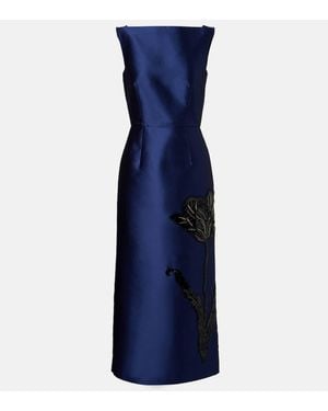 Erdem Embellished Midi Dress - Blue