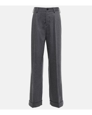 Marni High-rise Wool-blend Trousers - Grey