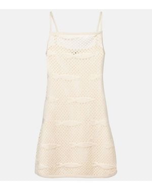 STAUD Rio Crochet Cotton Beach Dress - Natural
