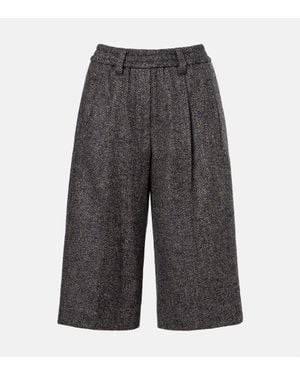Brunello Cucinelli Shorts Aus Einem Wollgemisch - Grau
