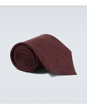 dunhill Printed Silk Tie - Red