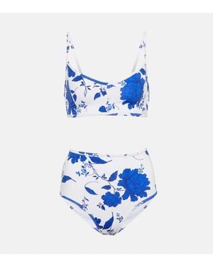 Emilia Wickstead Bedruckter Bikini Alicia - Blau