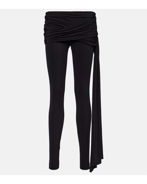 Magda Butrym Low-Rise Leggings Aus Jersey - Schwarz
