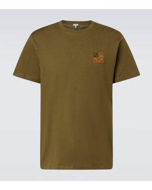 Loewe Anagram Cotton Jersey T-Shirt - Green