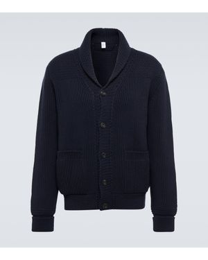 Berluti Ribbed-knit Wool Cardigan - Blue