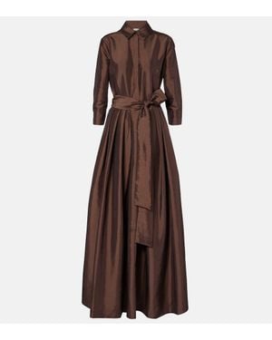 Jonathan Simkhai Robe Julip Aus Taft - Braun