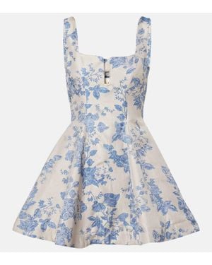 Agua Bendita Agua Floral Minidress - Blue