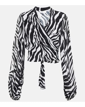 Alexandra Miro Bedrucktes Top Tabitha - Schwarz