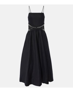 Jonathan Simkhai Malena Linen-Blend Midi Dress - Black