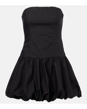 Faithfull the Brand Saskia Strapless Cotton Minidress - Black