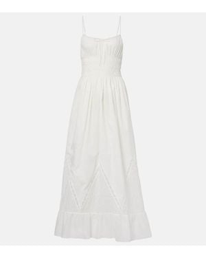 Faithfull the Brand Meline Cotton Voile Maxi Dress - White