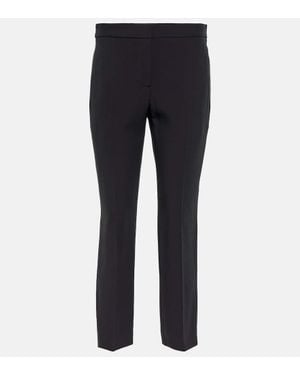 McQueen Hose Aus Crepe - Blau